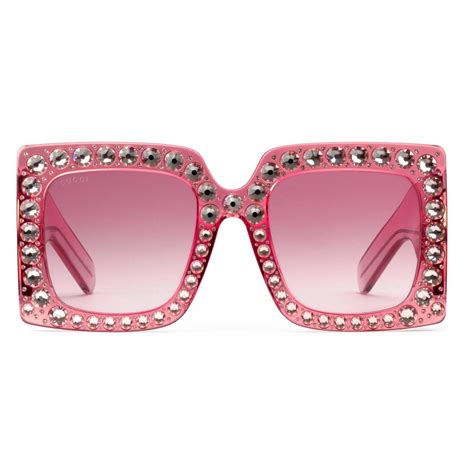 gucci pink sunglasses square|gucci square sunglasses women.